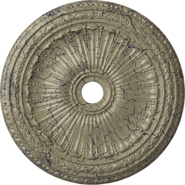 Ekena Millwork Viceroy Medallion (Canopies up to 4 7/8"), 35 1/8"OD x 4 7/8"ID x 2 1/2"P, Castle Stone Crackle CM35VICSC - main